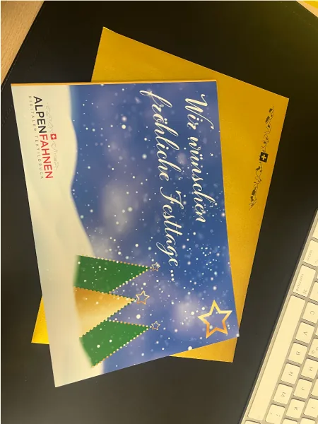 Diverses: Couvert Karte Weihnachten 2023 – Gestaltung von Lindenmann Creativity, Seengen AG