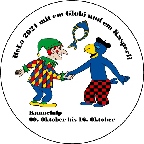 Siebdruckmotiv: Lagerdruck Pfadilager 2021 farbig – Gestaltung von Lindenmann Creativity, Seengen AG