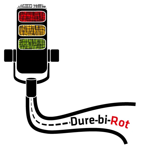 Logo: Dure Be Rot Podcast (Prozess) – Gestaltung von Lindenmann Creativity, Seengen AG