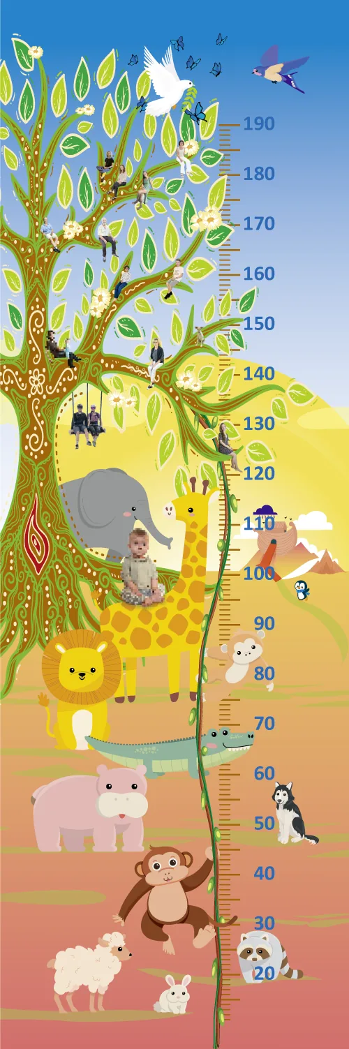 Blache: Familienbaum Banner – Gestaltung von Lindenmann Creativity, Seengen AG