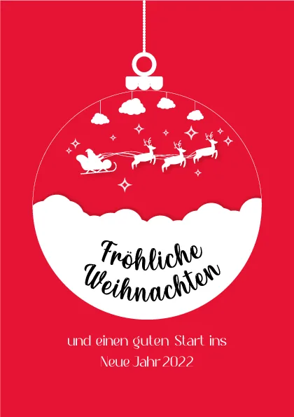 Karte: Weihnachtskarte 2021 (Entwurf) – Gestaltung von Lindenmann Creativity, Seengen AG