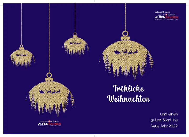 Karte: Weihnachtskarte 2021 (Entwurf) – Gestaltung von Lindenmann Creativity, Seengen AG